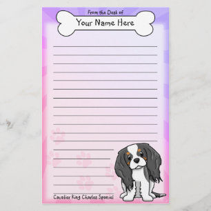 Artigos de papelaria descuidados do Spaniel de rei
