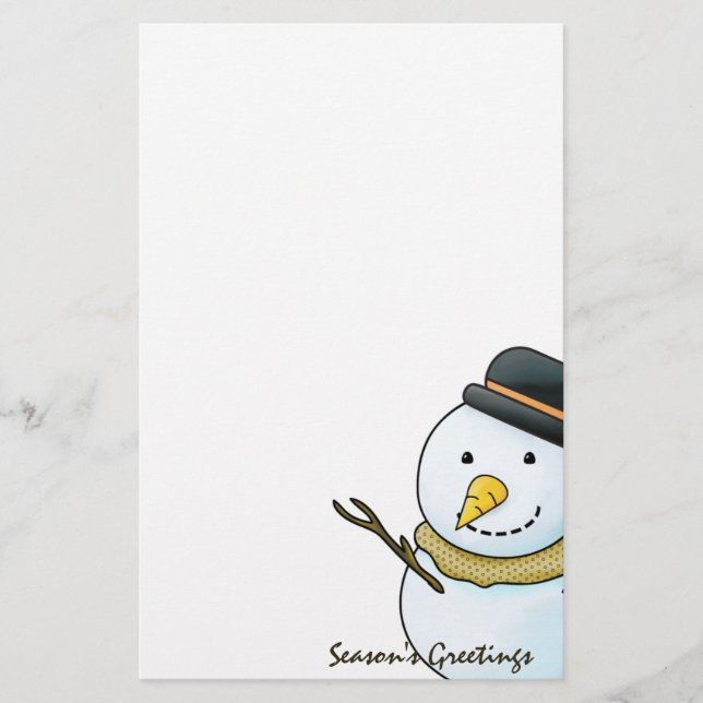 Artigos de papelaria do boneco de neve do Natal (Frente)