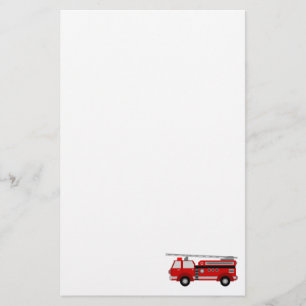 Artigos de papelaria do carro de bombeiros