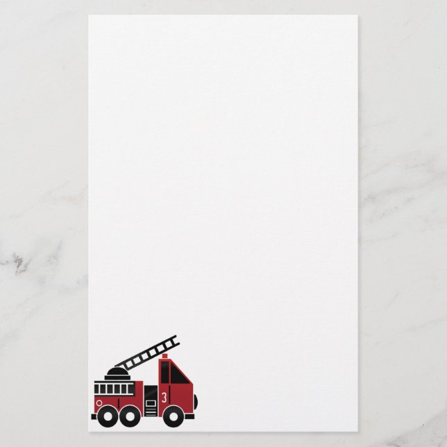 Artigos de papelaria do carro de bombeiros (Frente)