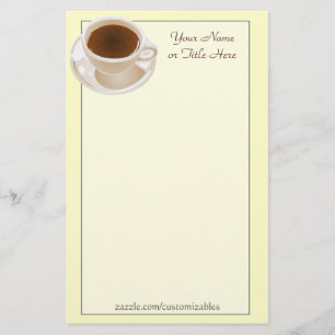 Artigos de papelaria do copo de café
