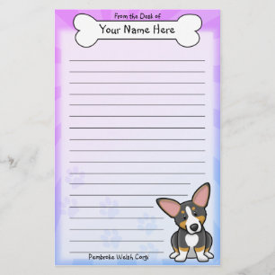 Artigos de papelaria do Corgi de Galês do Pembrok
