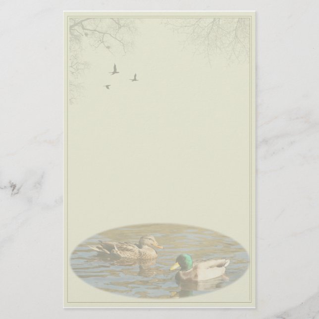 Artigos de papelaria do costume dos pares do pato (Frente)
