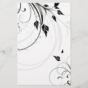 Artigos de papelaria do design floral