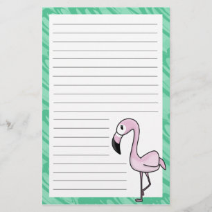 Artigos de papelaria do flamingo de Kawaii