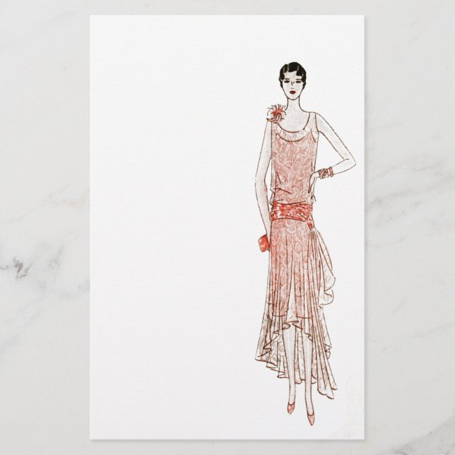 artigos de papelaria do Flapper dos anos 20 (Frente)