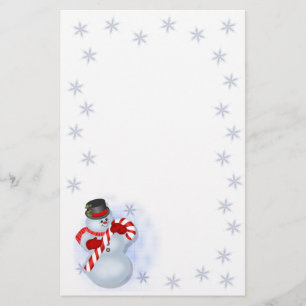 Artigos de papelaria do Natal do boneco de neve