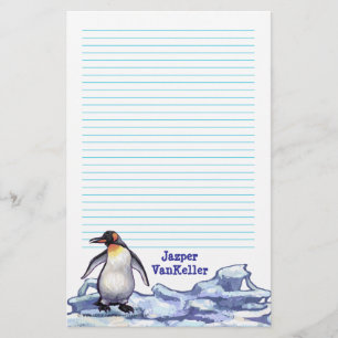Artigos de papelaria do pinguim
