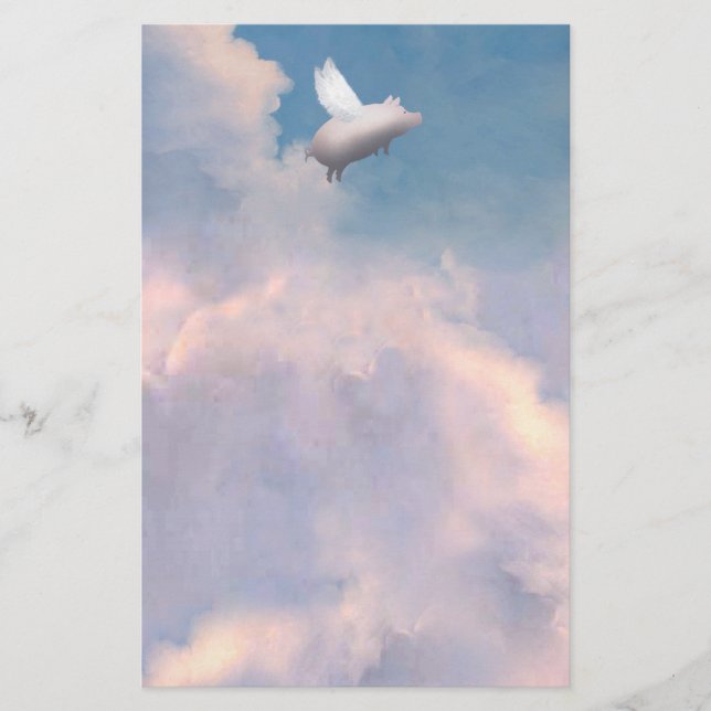 artigos de papelaria do porco do vôo (Frente)