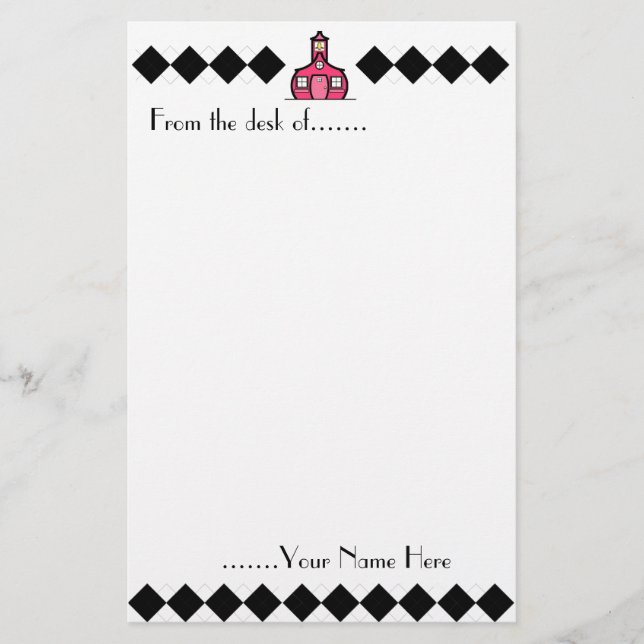 Artigos de papelaria do professor de Argyle (Frente)