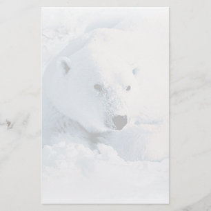 Artigos de papelaria do urso polar e da neve