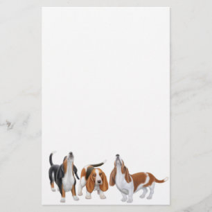 Artigos de papelaria dos cães de Basset