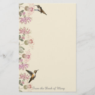 Artigos de papelaria dos colibris & das flores da