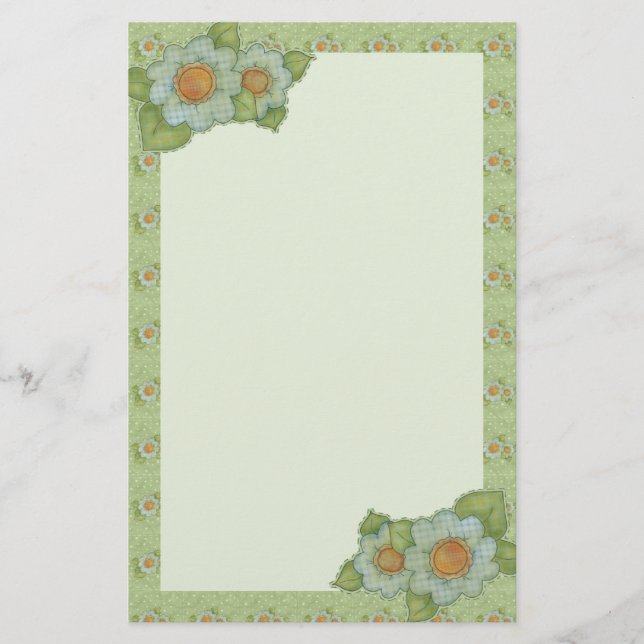 Artigos de papelaria dos padrões de flor (Frente)