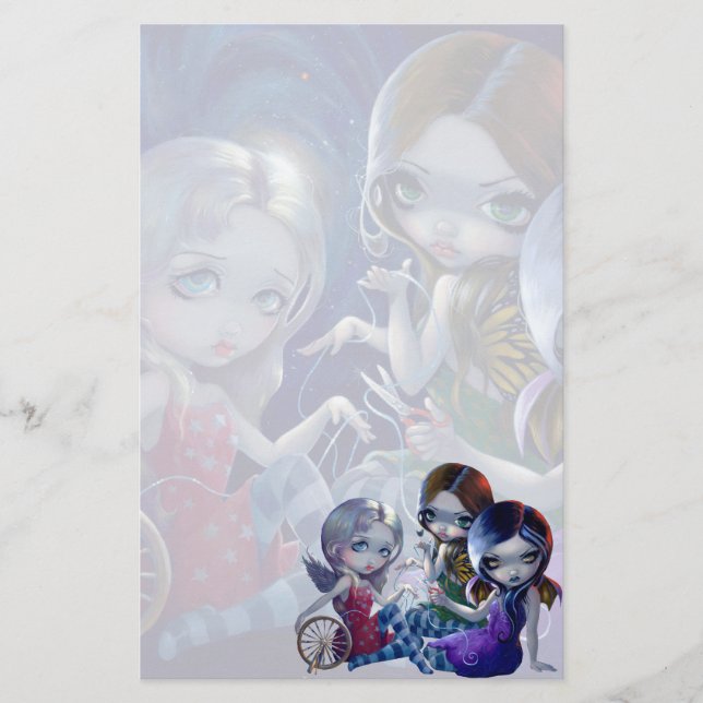 "Artigos de papelaria dos três destinos" (Frente)