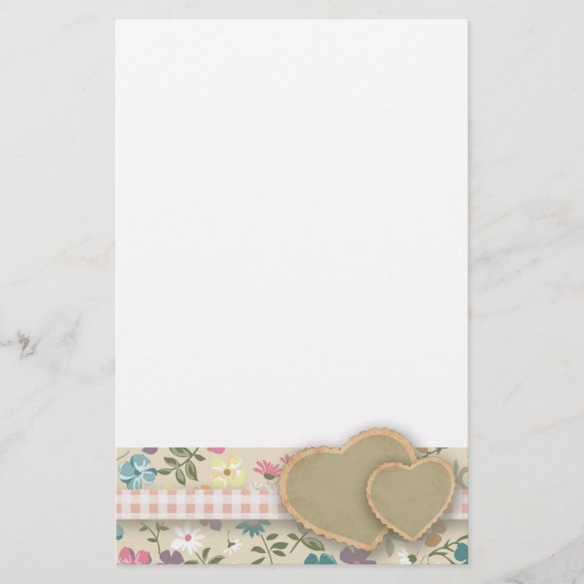 Artigos de papelaria florais do papel para cartas (Frente)