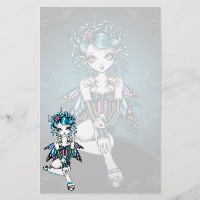 Artigos de papelaria góticos da fada da andorinha (Frente)