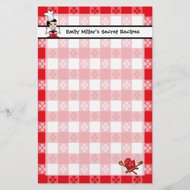 Artigos de papelaria Home do costume de Cookin (Frente)