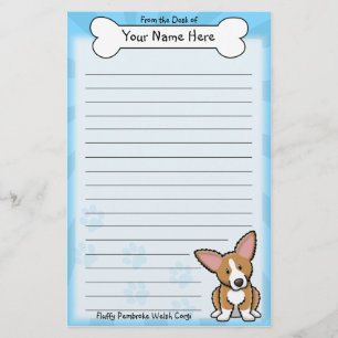 Artigos de papelaria macios do Corgi de Galês do