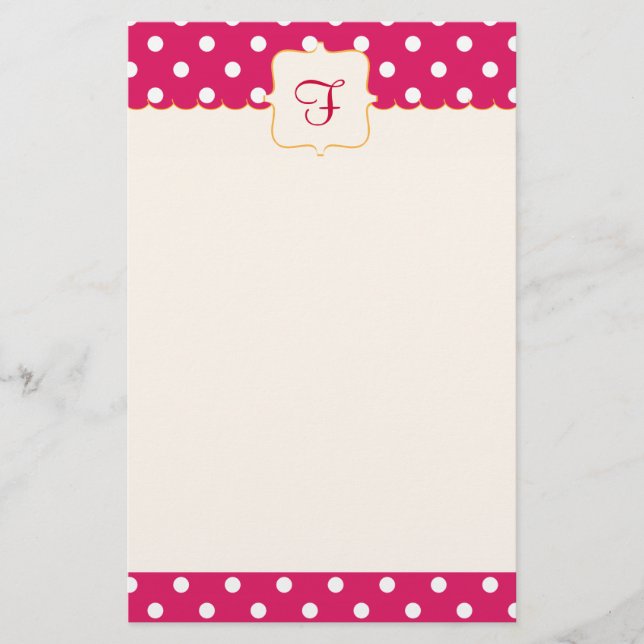 Artigos de papelaria Monogrammed do Framboise (Frente)