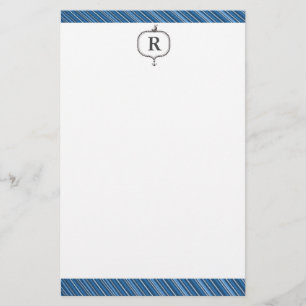Artigos de papelaria náuticos Monogrammed