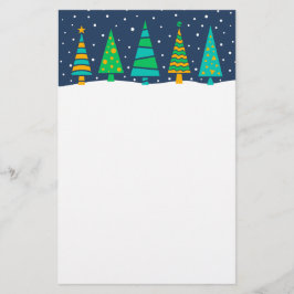 Artigos de papelaria nevado dos abeto