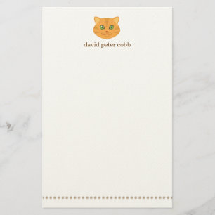 Artigos de papelaria personalizados alaranjados