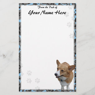 Artigos de papelaria personalizados do Corgi de