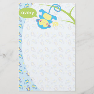 Artigos de papelaria personalizados macaco de Lil