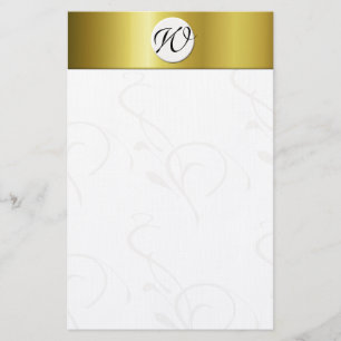 Artigos de papelaria pessoais Monogrammed