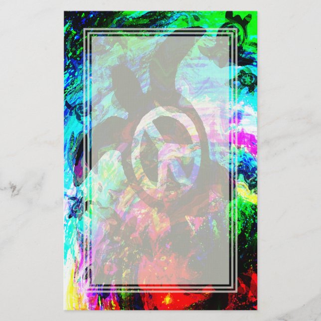 Artigos de papelaria psicadélicos do vazio da (Frente)