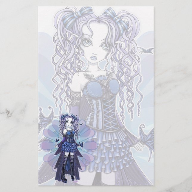 Artigos de papelaria roxos da fada da borboleta do (Frente)