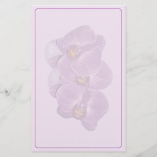 Artigos de papelaria roxos vívidos da orquídea