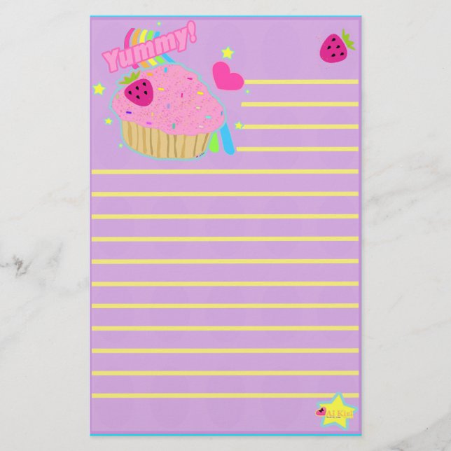 Artigos de papelaria saborosos do cupcake (Frente)