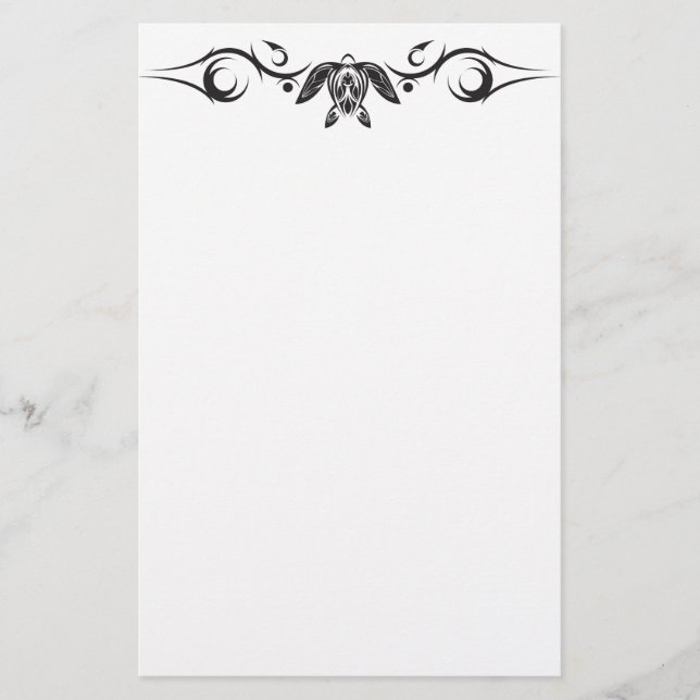 Artigos de papelaria tribais da tartaruga de mar (Frente)