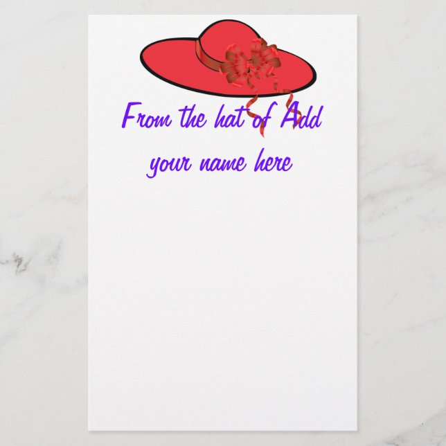artigos de papelaria vermelhos do chapéu (Frente)