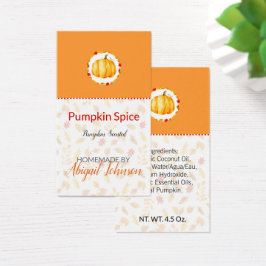 Artisan Bath & Body Label Pumpkin Spice | Etiqueta