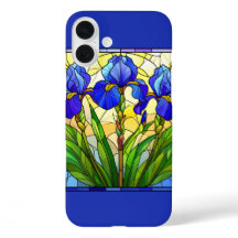 Artisan Blue Iris Vidro Estido iPhone/ Pad case