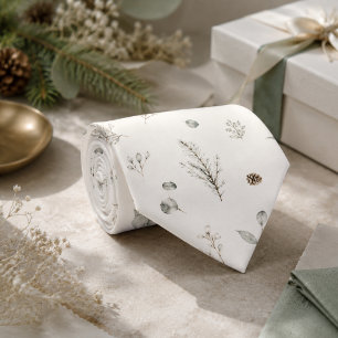 Artisan Inverno Botânico Elegante Gravata Verde Sa