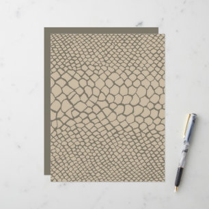 Artisan Reptile Pattern Snakeskin Taupe Artesanato