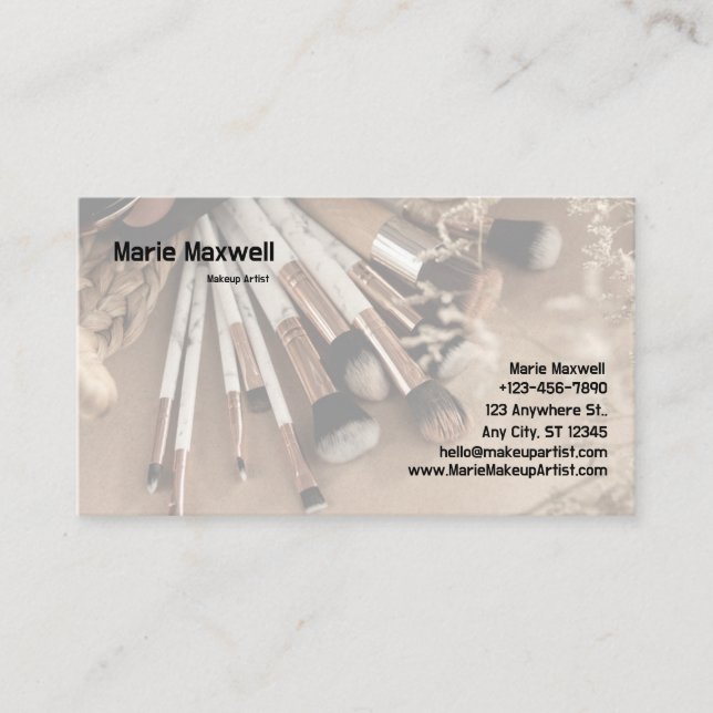 ARTISTA BÁSICO DE CARTÃO DE VISITA DE MAKEUP (Frente)