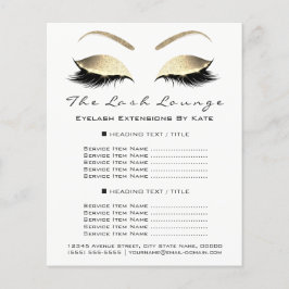 Artista Bela Makeup Salon Dourado Glitter Flyer Gl