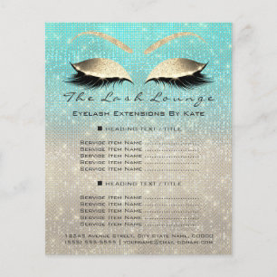 Artista Beleza Salon Blue Glitter Flyer Ivor