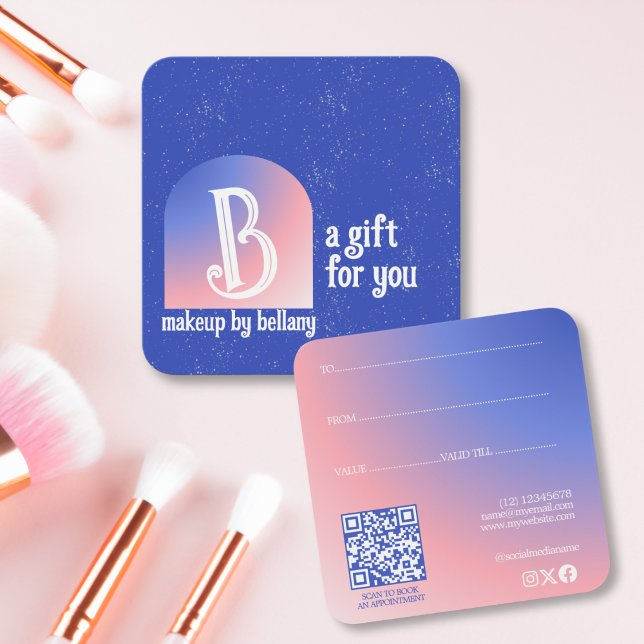 Artista de Maquiagem do Monograma com Gradiente Co (Criador carregado)