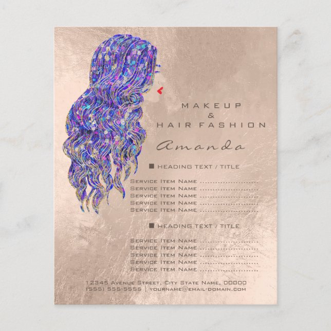 Artista de Maquiagem Salão de Beleza Cílios Flyer  (Frente)