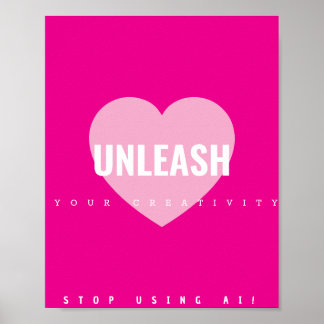 Artista de Poster de Criatividade do Coração Não-A