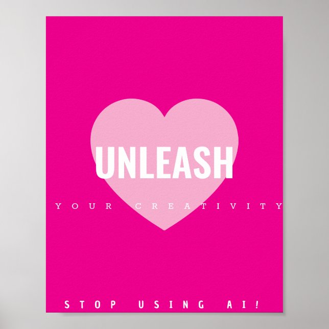 Artista de Poster de Criatividade do Coração Não-A (Frente)