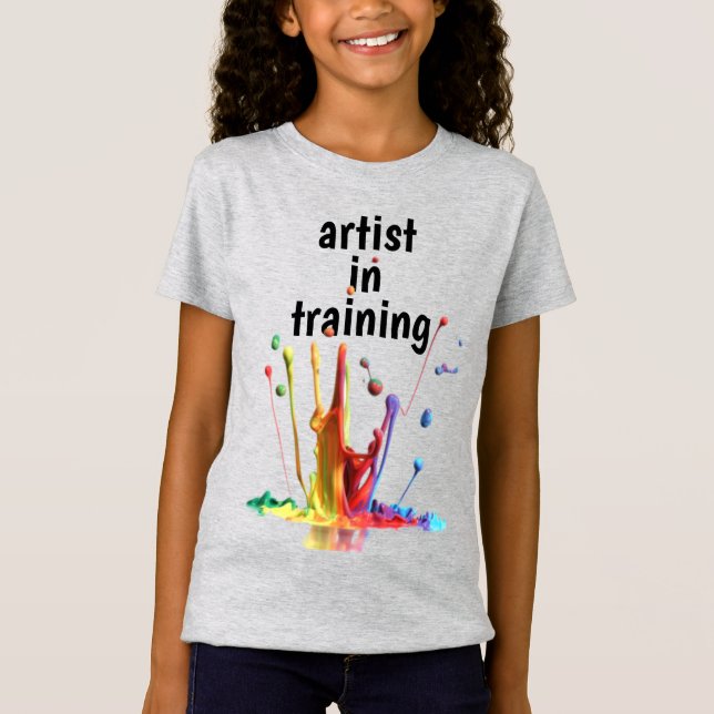 Artista em treinamento, com T-Shirt pintado com pa (Frente)