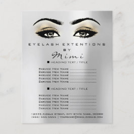Artista Makeup Beaust Salon Lashes Flyer Silver Lu