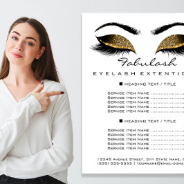 Artista Makeup Beaust Salon Price List Flyer White